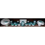 A Denby Greenwheat pattern breakfast service, for six, comprising cups, saucers,