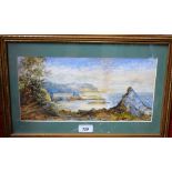 Gardner (19th century) Rocky Coastal Scene signed, dated 1888, watercolour,