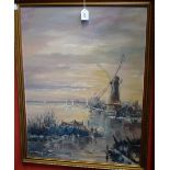 F Egan Impressionist Landscape signed, oil on board, 75cm x 57.