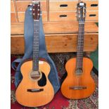 An Encore F300 model, acoustic guitar, spruce soundboard, mahogany sides and back,