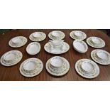 A Wedgwood Mirabelle pattern dinner service, for twelve, comprising bowls, dinner plates,