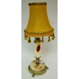 A 20th century onyx and metal table lamp ***PLEASE NOTE THERE IS NO BUYER'S PREMIUM ON THIS LOT,