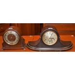 A 1930's oak Westminster chiming mantel clock;