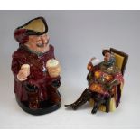 A Royal Doulton figure, The Foaming Quart, HN2162; a Royal Doulton Toby jug, Falstaff,