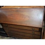 An Edwardian mahogany bureau,