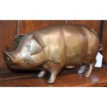 A brass 'piggy bank',