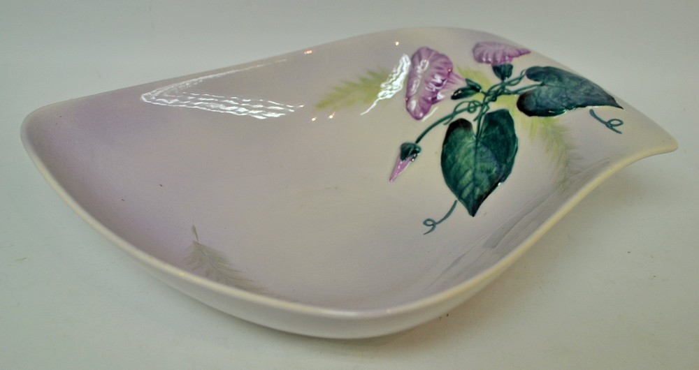 A Carlton ware Australian design irregular dish, embossed with honeysuckle,