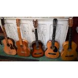 An Encore ENC30S model 3/4 size classical acoustic guitar;