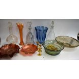 Glassware - a 19th century decanter,