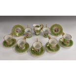 A 20th century Vienna tea service, comprising two bread and butter plates, ten side plates,