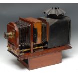 A 19th century mahogany magic lantern, Dallmeyer Patent No.