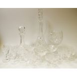 Glassware - Waterford ships decanter,