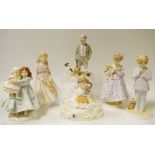 Royal Worcester - six limited edition porcelain figures including I Pray,