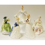 A Royal Doulton figure Kimberley HN3379; others including Kathy HN3305, Alison HN2336,