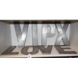 Salvage and Reclamation - cast aluminium letters, LOVE, VIP,