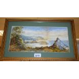 Gardner (19th century) Rocky Coastal Scene signed, dated 1888, watercolour,