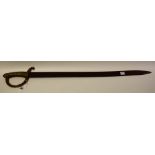 A Spanish style sword, the blade marked Fabricado Toledo 1820,