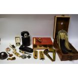 Boxes and Objects - a pair of Indian officers rank epaulets; a silver mounted pipe, T Blackman,
