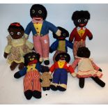 Soft Toys - a collection of hand made Golly's,
