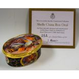 A Royal Worcester Connoisseur Collection Shells China box, oval, limited edition 252/500,