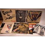 Vinyl Records and Music Ephemera - LP's, singles, magazines, etc, including Rod Stewart, Santana,
