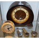 A WWI Ingersol pocket watch, non reflective face; a Seiko digital watch,