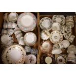 Ceramics - a Wedgwood Strawberry Hill pattern part tea set; a Minton vase;
