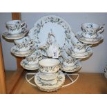 A Royal Albert Brigadoon pattern part tea set, comprising six tea cups, saucers and side plates,