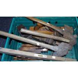 Tools - Rebate planes various profiles and makes; spirit level, Axe,