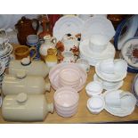 A Royal Crown Derby White Surrey part dinner and tea service comprising sandwich plates, plates,