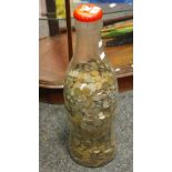 A substantial coca cola bottle filled with Victorian and later coinage etc qty