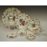 Royal Crown Derby days plate, dessert plate and side plates; a Derby Posies Polar bear,