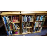 Three contemporary pine floor standing bookcase