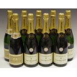 Champagne - seven bottles of Louis Delaunay Brut (750ml) and two bottles of Charles Montaine