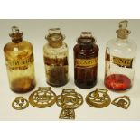Four early 20th century apothecary jars;