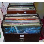 Vinyl records - 98 LP's of various genres including Frank Sinatra, Boney M.