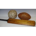 Sporting - a Slazenger Gradidge Len Hutton cricket bat; a reproduction Wembley Match Ball;