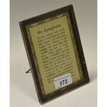 A George V silver rectangular easel photograph frame,