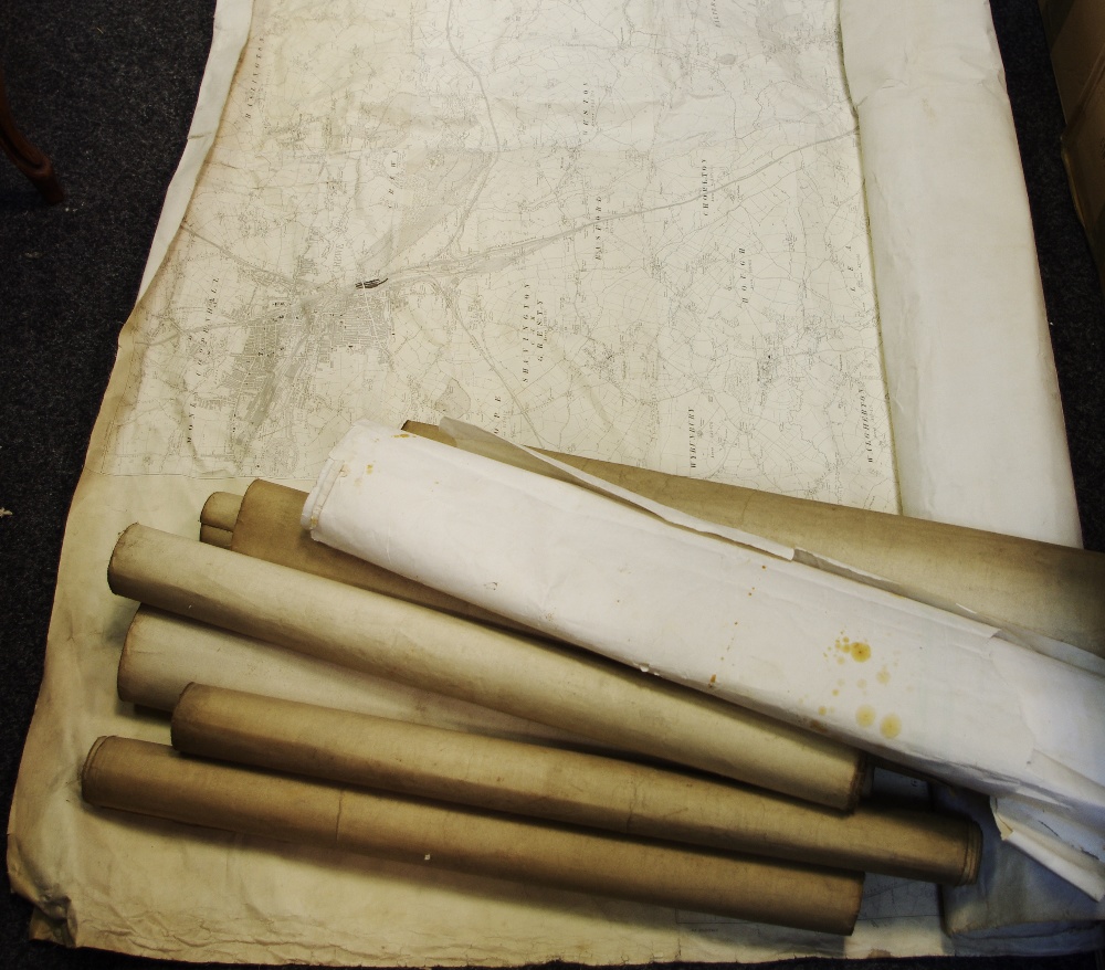 Cartography - various rolls of Ordnance Survey maps of Stoke-On-Trent and surrounding areas