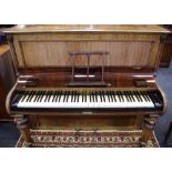 A rosewood upright piano by John Broadwood & Sons, London c.