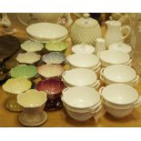 Ceramics - a set of six Maling pottery lustre bowls others, Wedgewood hotel China cream soup bowls,