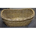 Substantial farmhouse wicker basket