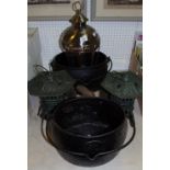 Two late Victorian cast iron pans,