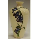 A contemporary Moorcroft pottery Bluebell Harmony pattern vase, 15.