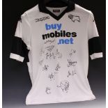 Football - a signed Derby County shirt,