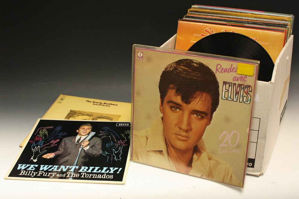 Vinyl Records - LP's including Billy Fury; Elvis Presley; Dion; Perry Como; The Slim Whitman Story;