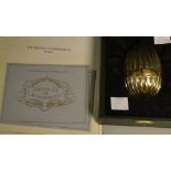 A Franklin Mint Master Jeweller Imperial egg, sterling silver and gold plated,