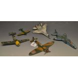 Die-cast Vehicles - Airplanes, Dinky Toys 719 Spitfire MkII, 726 Messerschmitt Bf109E, 731 S.E.P.E.