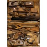 Tools - a quantity of planes, saws, a Spear and Jackson saw, hand drills,