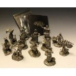 A set of twelve pewter Franklin Mint figures, by John Pinches, The Cries of London,